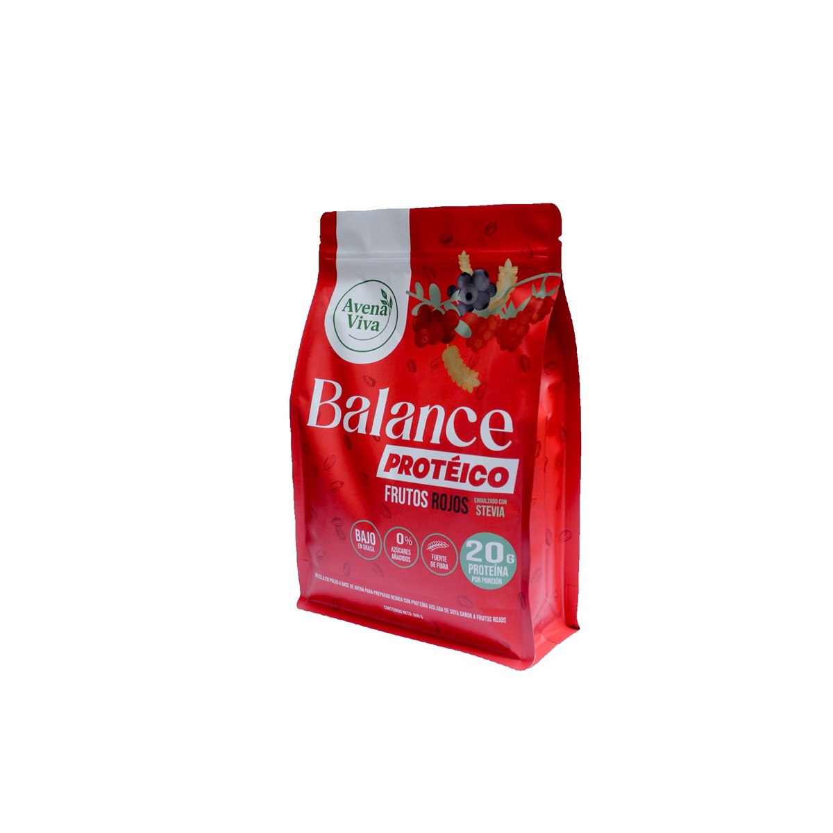 Balance Proteico Avena Viva, empaque, fondo blanco